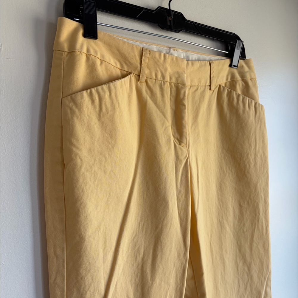 Express Editor Yellow Cotton Bootcut Trousers Siz… - image 2
